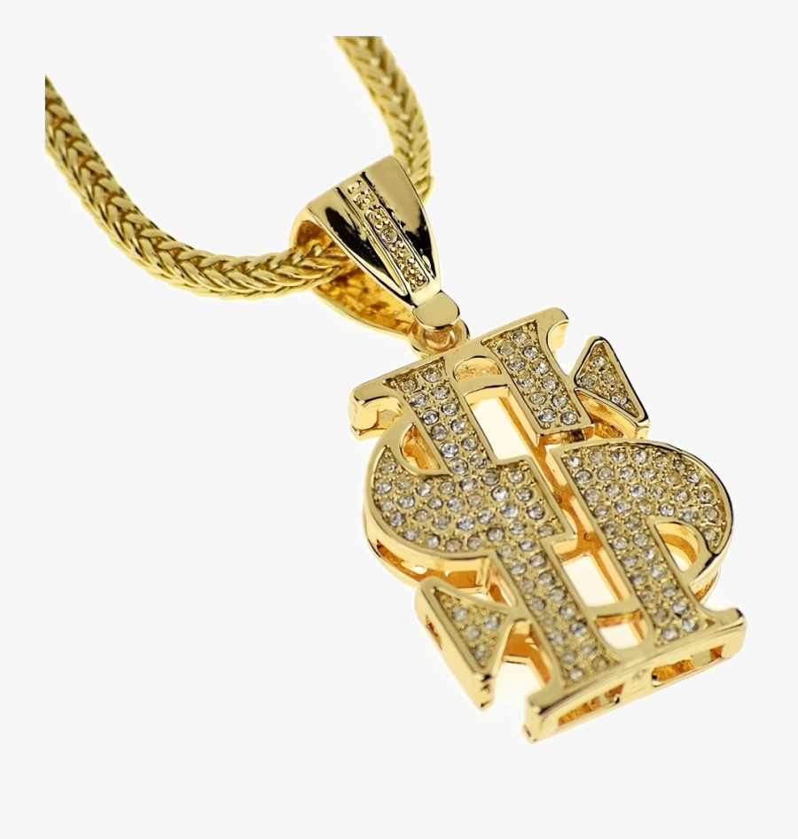 Thug Life Dollar Gold Chain Png Transparent Image - Gold Chain Transparent Png, Transparent Clipart