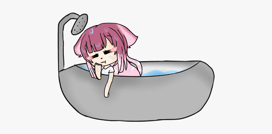 Bathtime Gachalife Ibispaint Freetoedit - Cartoon, Transparent Clipart