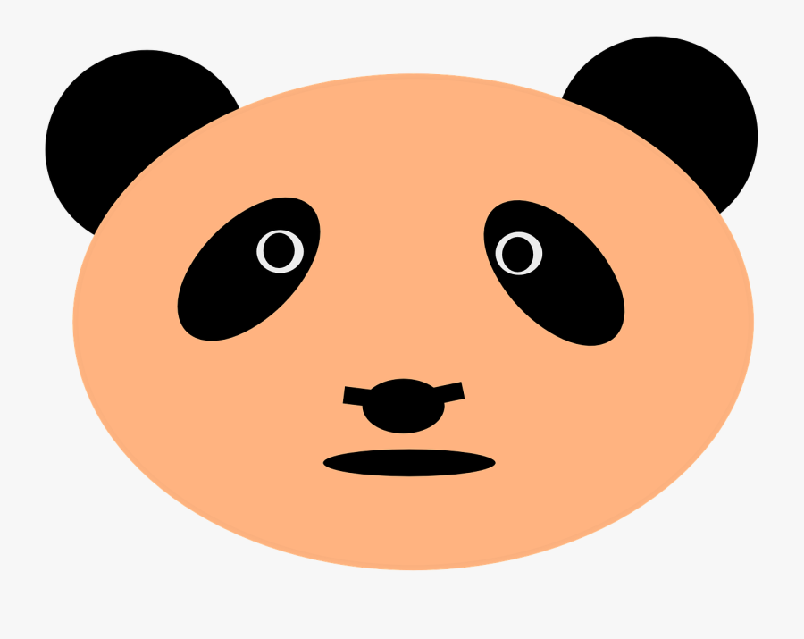 Panda, Bear, Face, Head, Animal, Mammal, Pink - Hình Ảnh Mặt Con Gấu, Transparent Clipart