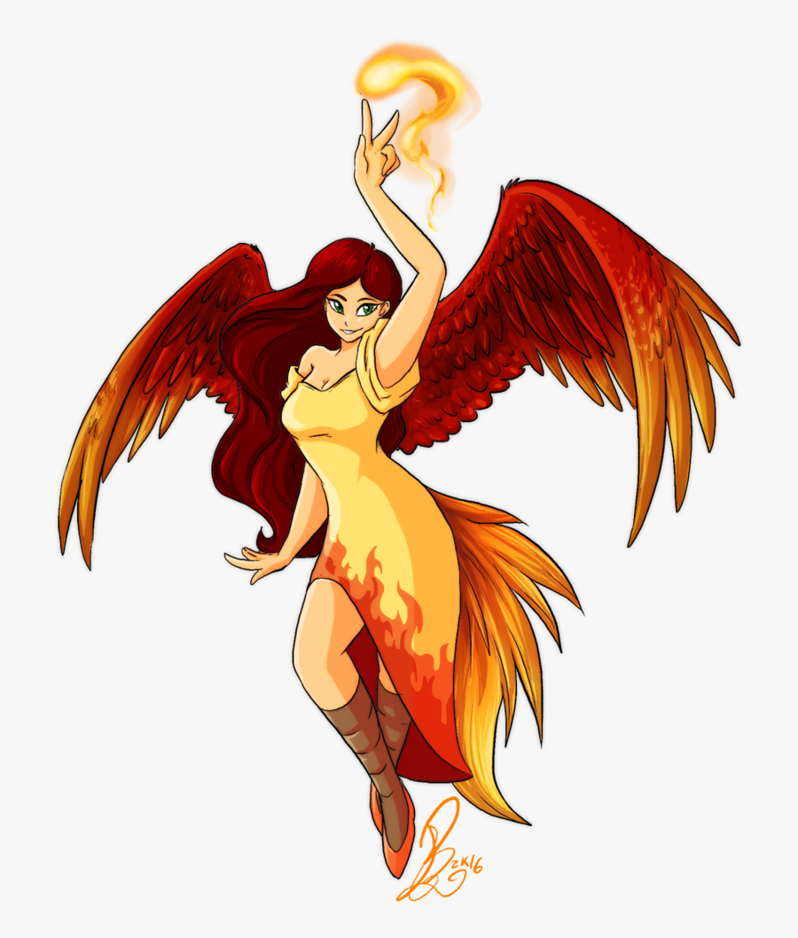 Short Ish, Hazel Gold Eyes, Short Light Blue Hair, - Phoenix Girl Drawings, Transparent Clipart