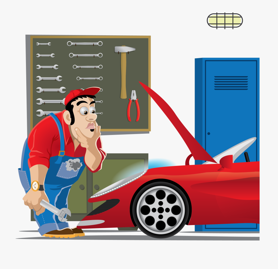 Auto Mechanic Car Clip - Clip Art Auto Mechanic, Transparent Clipart