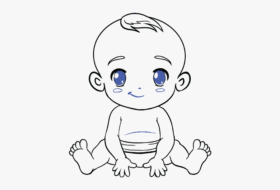 Clip Art How To Draw A - Draw A Baby, Transparent Clipart