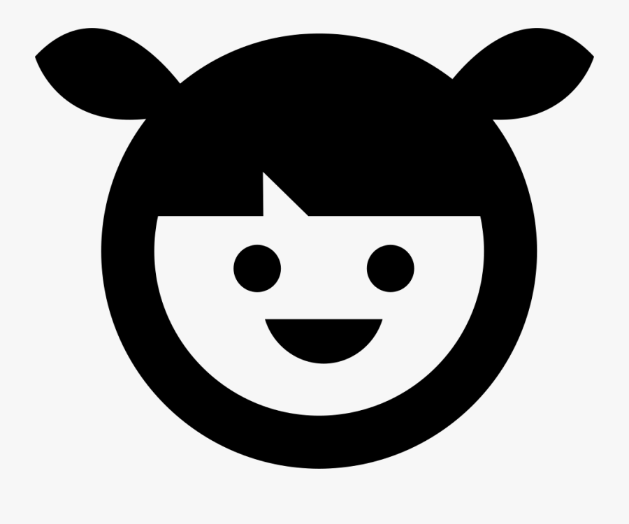 Girl Face With Two Small Pony Tails Comments - Cara Icono De Niña Png, Transparent Clipart