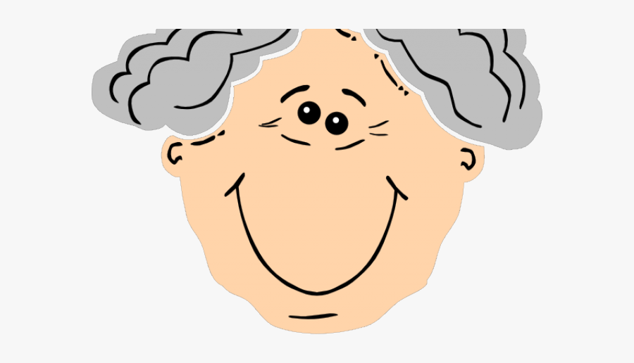 Face Clipart Grandmother - Happy Face Cartoon Drawing, Transparent Clipart