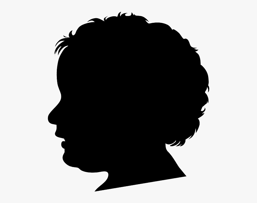 Silueta De Perfil De Mujer Con Contorno, Transparent Clipart