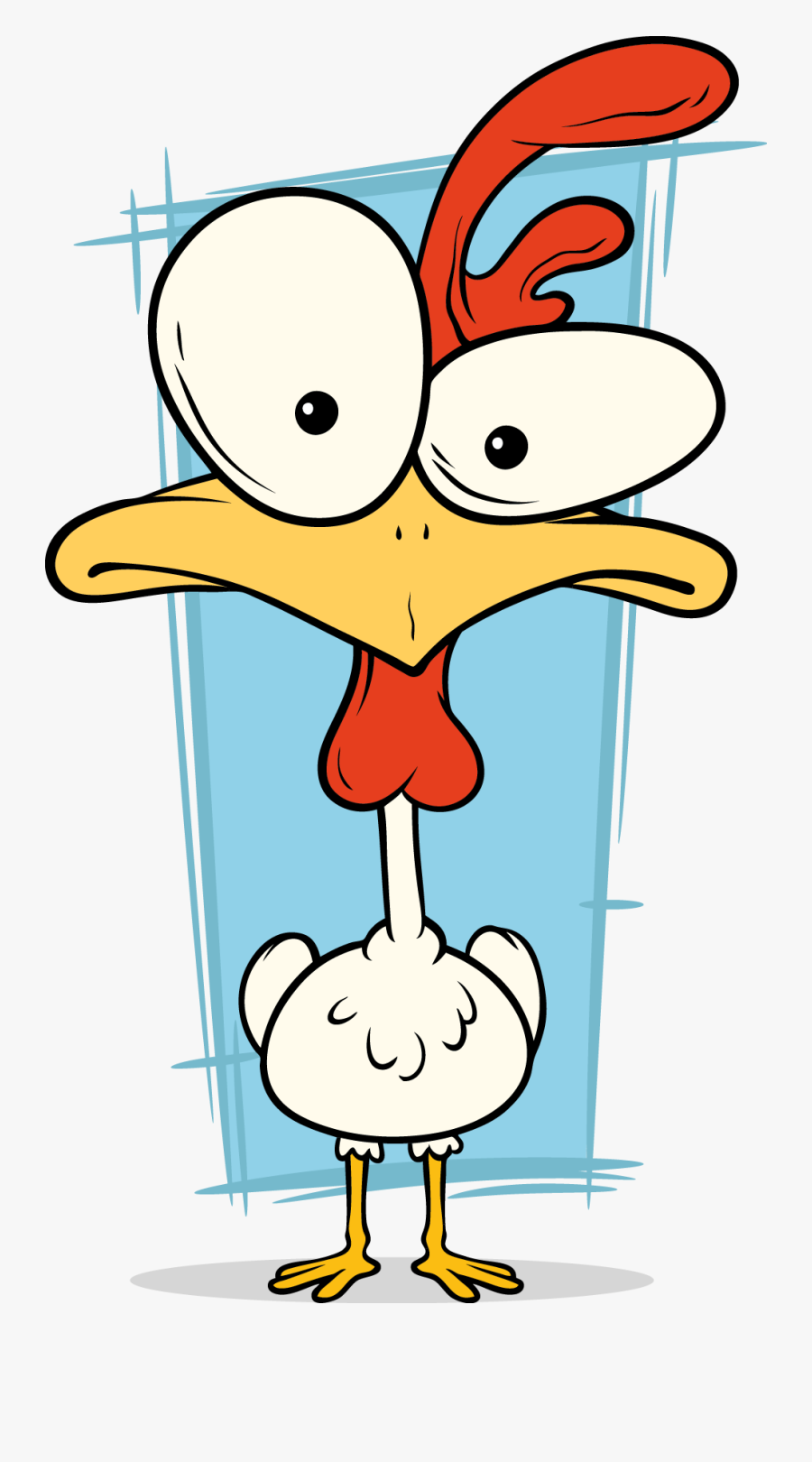 Chicken Vector Cartoon Illustration Stock Free Transparent - Cartoon Chicken With Big Eyes, Transparent Clipart