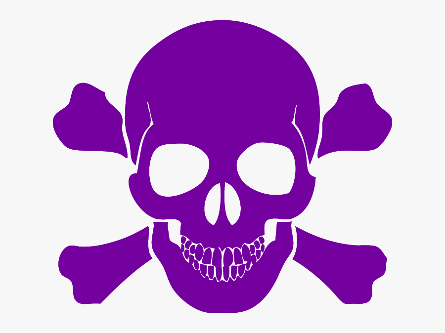 Skull And Cross Bones Free Download - Black Skull And Crossbones, Transparent Clipart