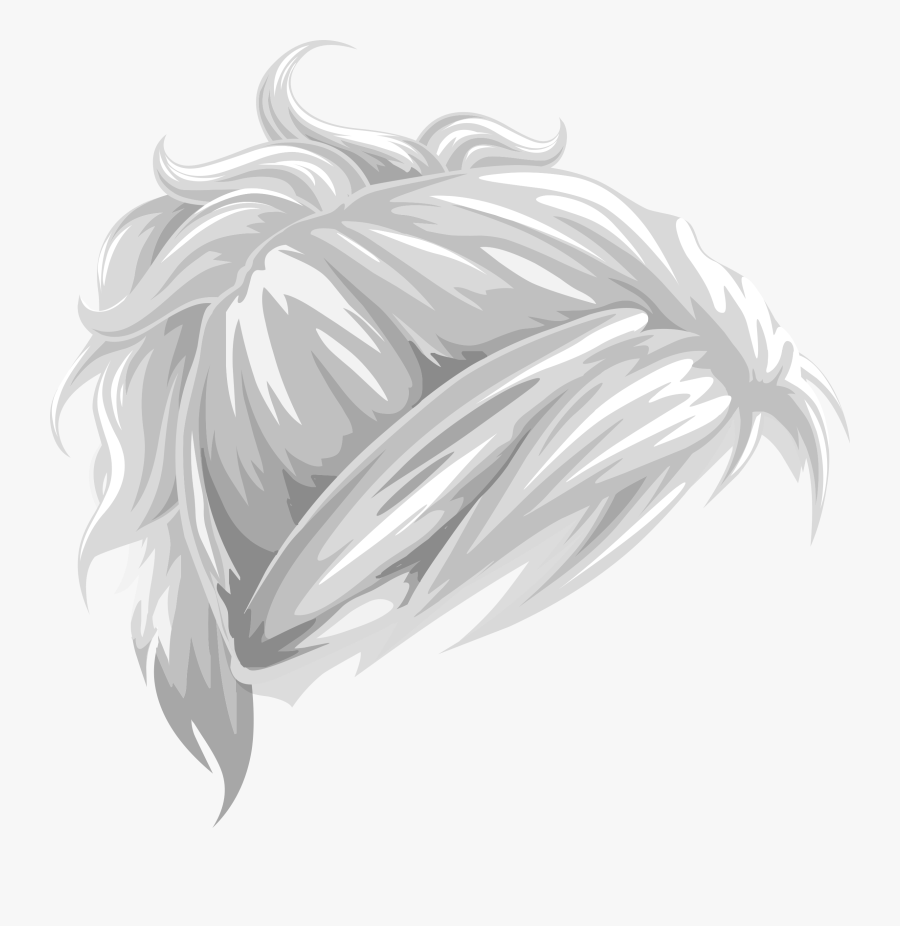 Line Art,flower,monochrome Photography - Ponytail Drawing Png, Transparent Clipart