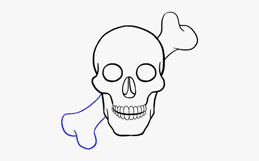 Clip Art A Step By Tutorial - Comment Dessiner Des Tête De Morts, Transparent Clipart