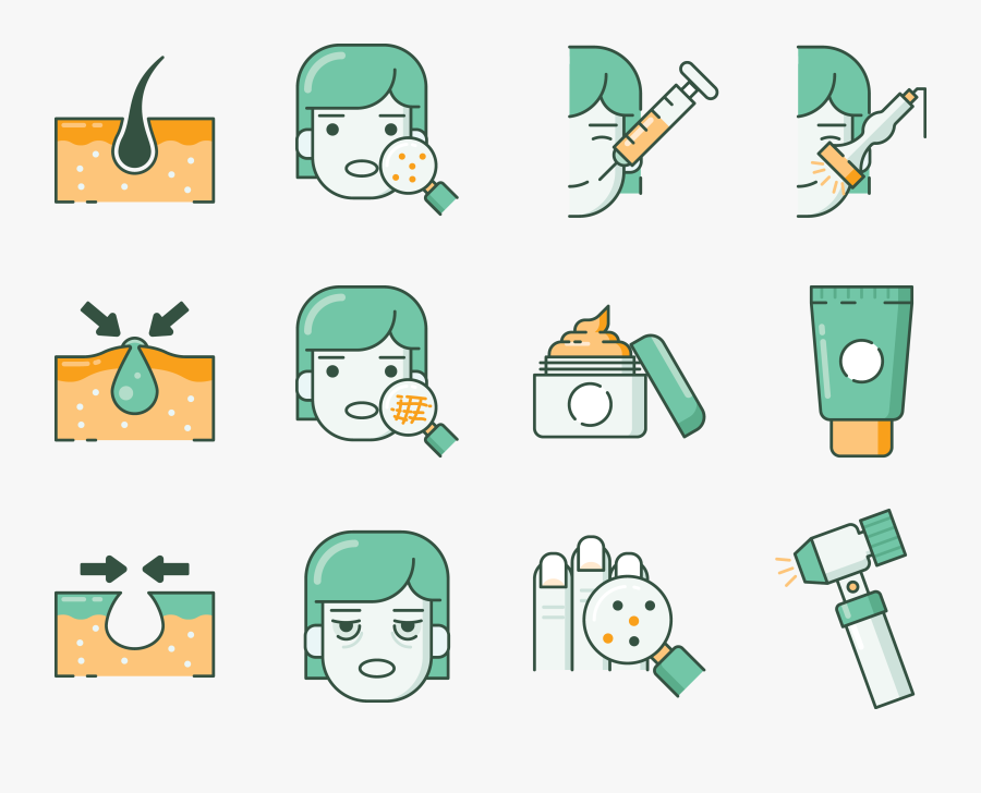 Skin Care Dermatology Mirror - Health Skin Vector, Transparent Clipart