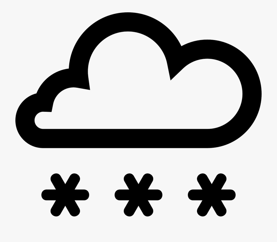 Clipart - Snow Storm - Snowing Symbol, Transparent Clipart