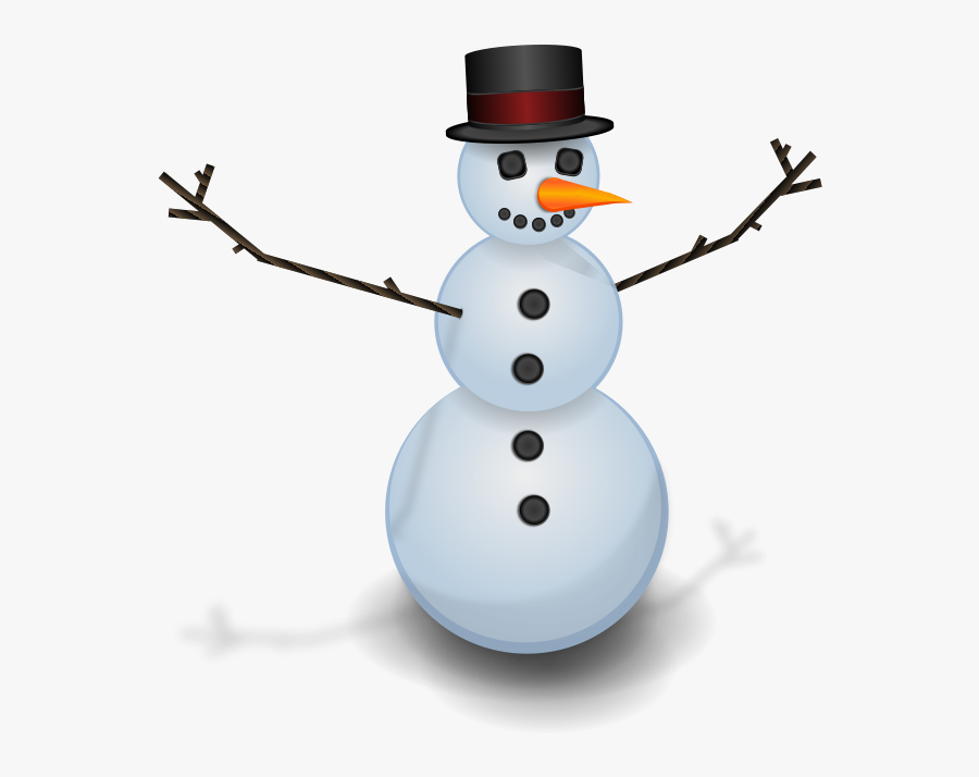 Snow Man With Hat - رجل الثلج Png, Transparent Clipart