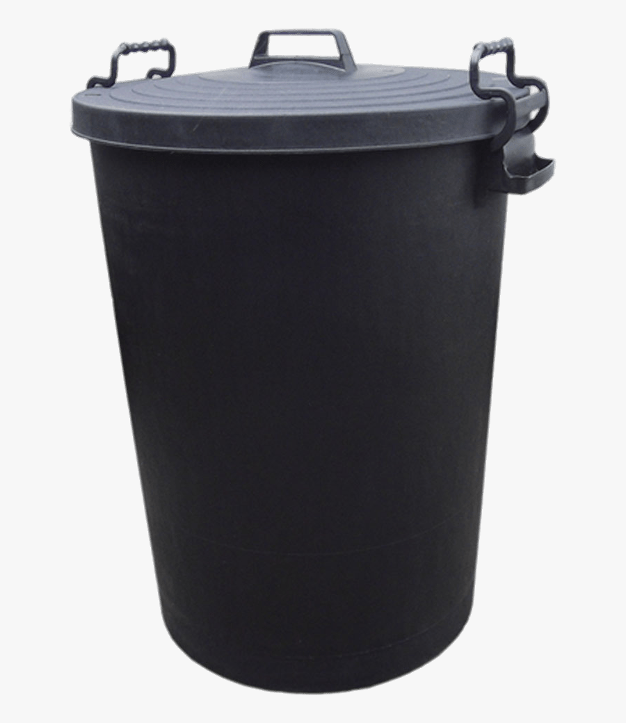 Bin Refuse Black Trash - Heavy Duty Plastic Dustbin, Transparent Clipart