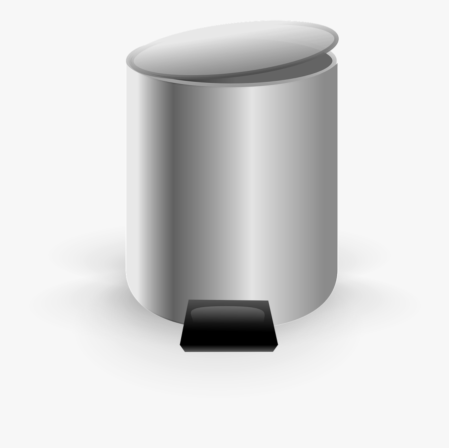 Trash Can Metal Closed Free Picture - Waste Basket, Transparent Clipart