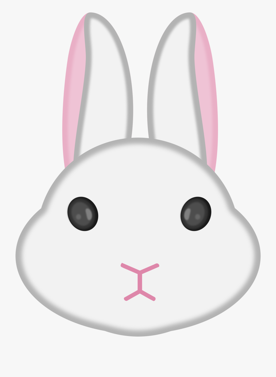 Pink,rabits And Hares,whiskers - Head Bunny Cartoon Png, Transparent Clipart