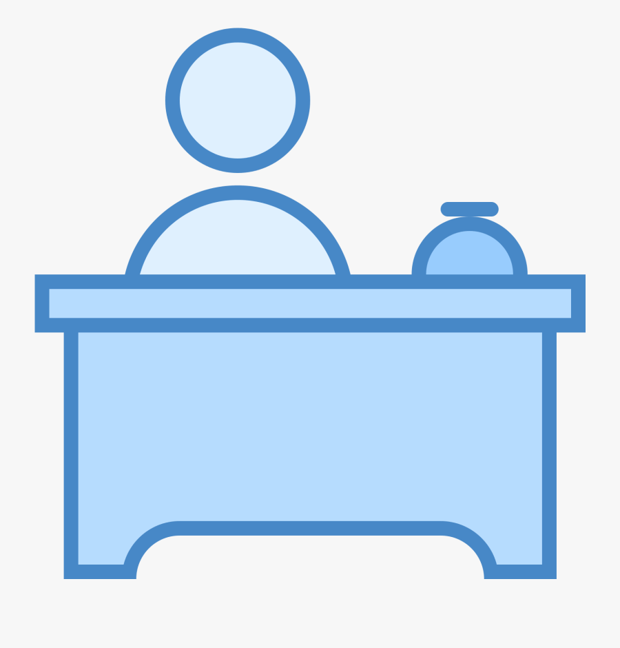 Front Desk Icon Clipart , Png Download - Front Office Icon Blue, Transparent Clipart