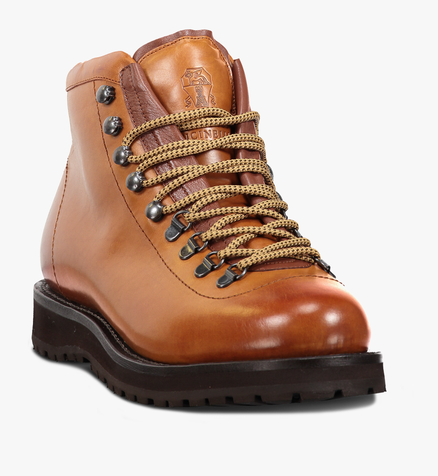 Hiking Boot Leather Cognac - Work Boots, Transparent Clipart