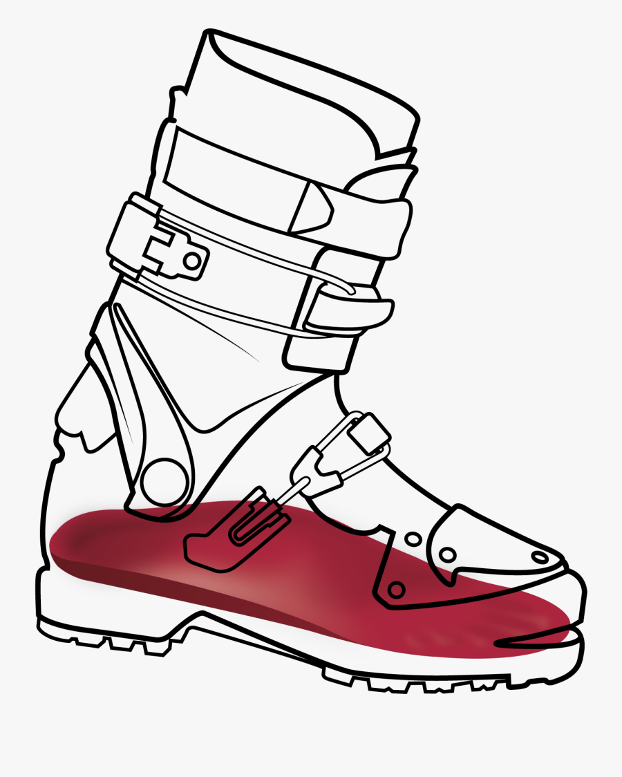 Clip Art Library Download Ski Tour Boot Formthotics - Line Art, Transparent Clipart