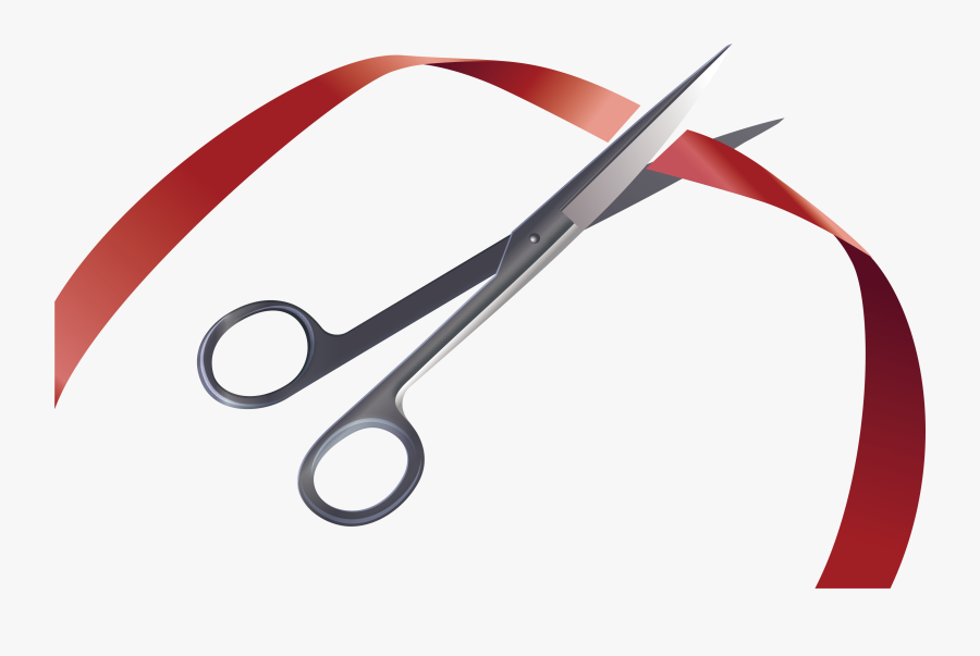 Scissors Ribbon Opening Ceremony Borxf - Red Ribbon Cutting Scissors, Transparent Clipart