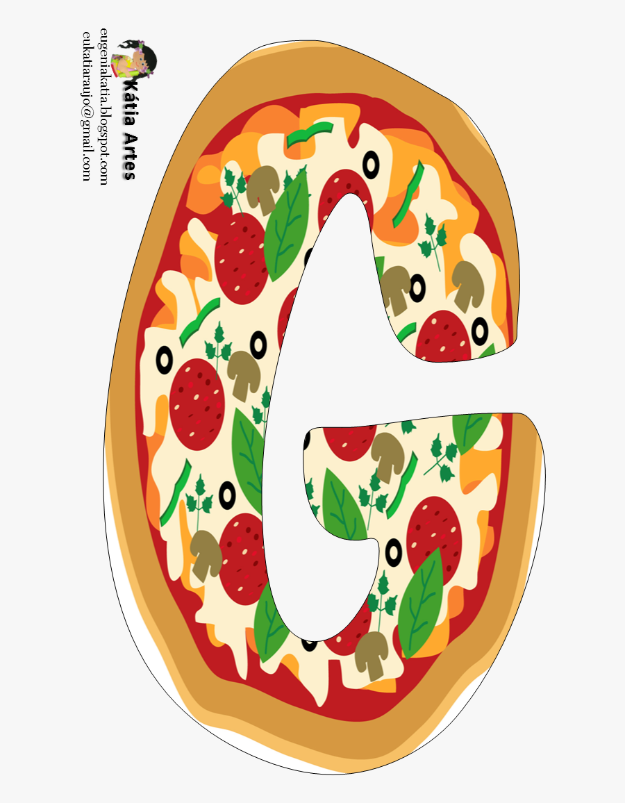 Alfabeto Pizza, Transparent Clipart