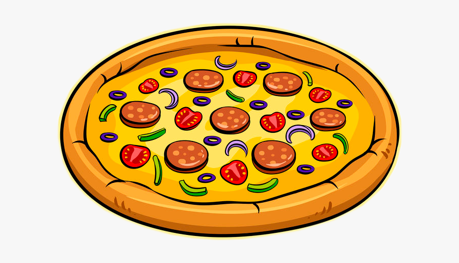 Pizza Comic, Transparent Clipart