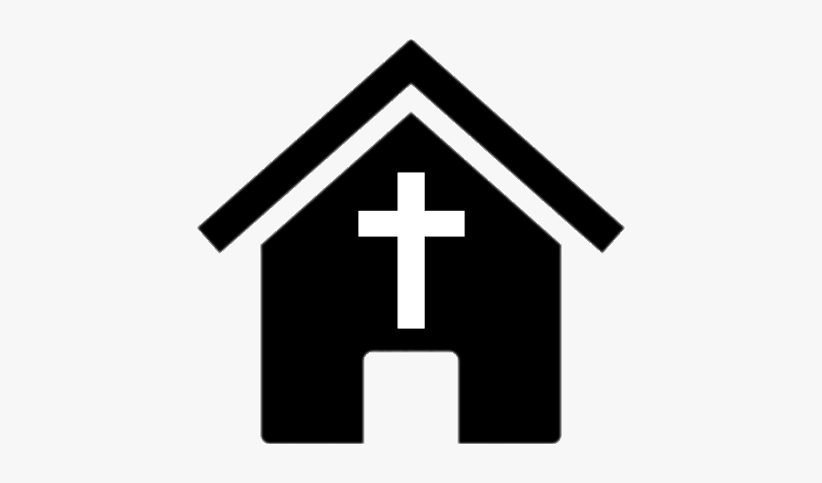 Church Icon - Transparent Background Church Black And White Png, Transparent Clipart