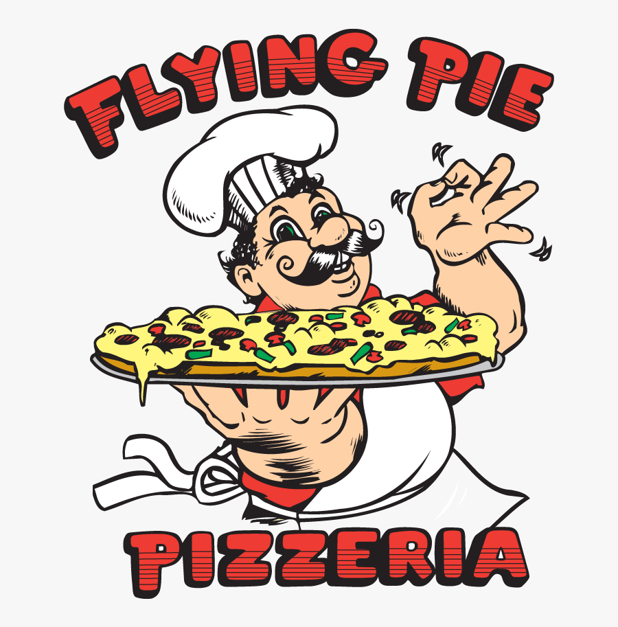Flying Pie Pizza Logo, Transparent Clipart