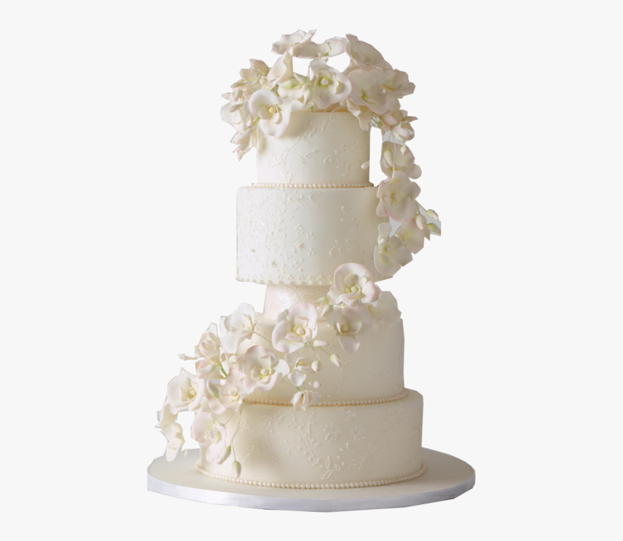 Elegant White Wedding Cake, Transparent Clipart