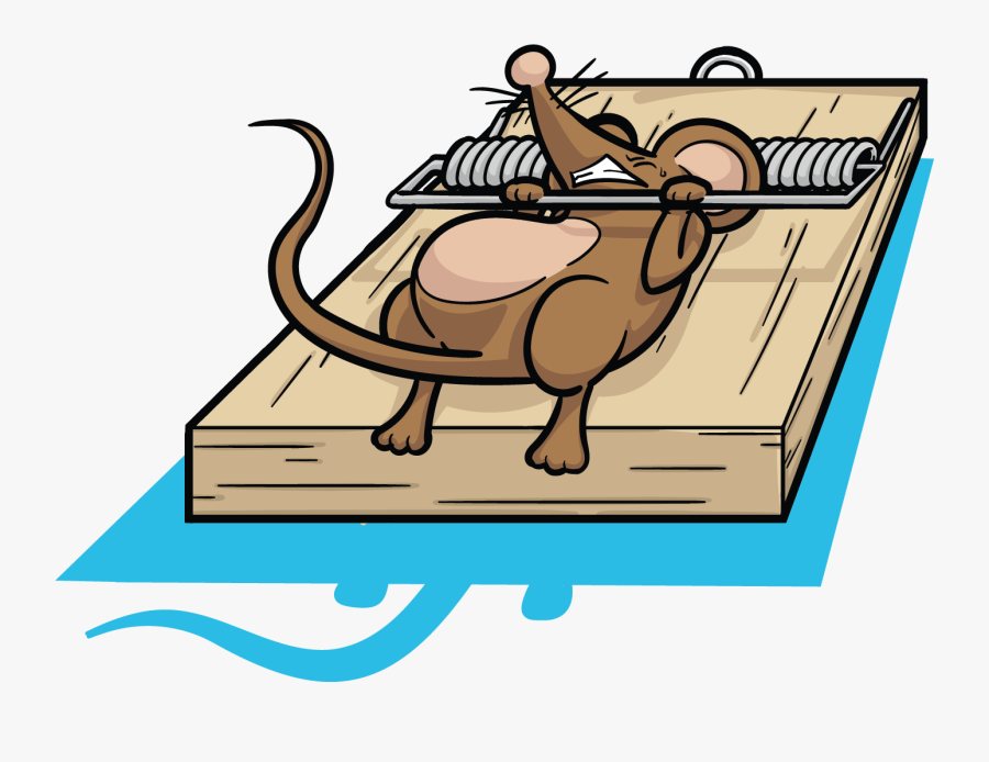 Picture Library Library Clipart Rat - Mouse In Trap Cartoon, Transparent Clipart