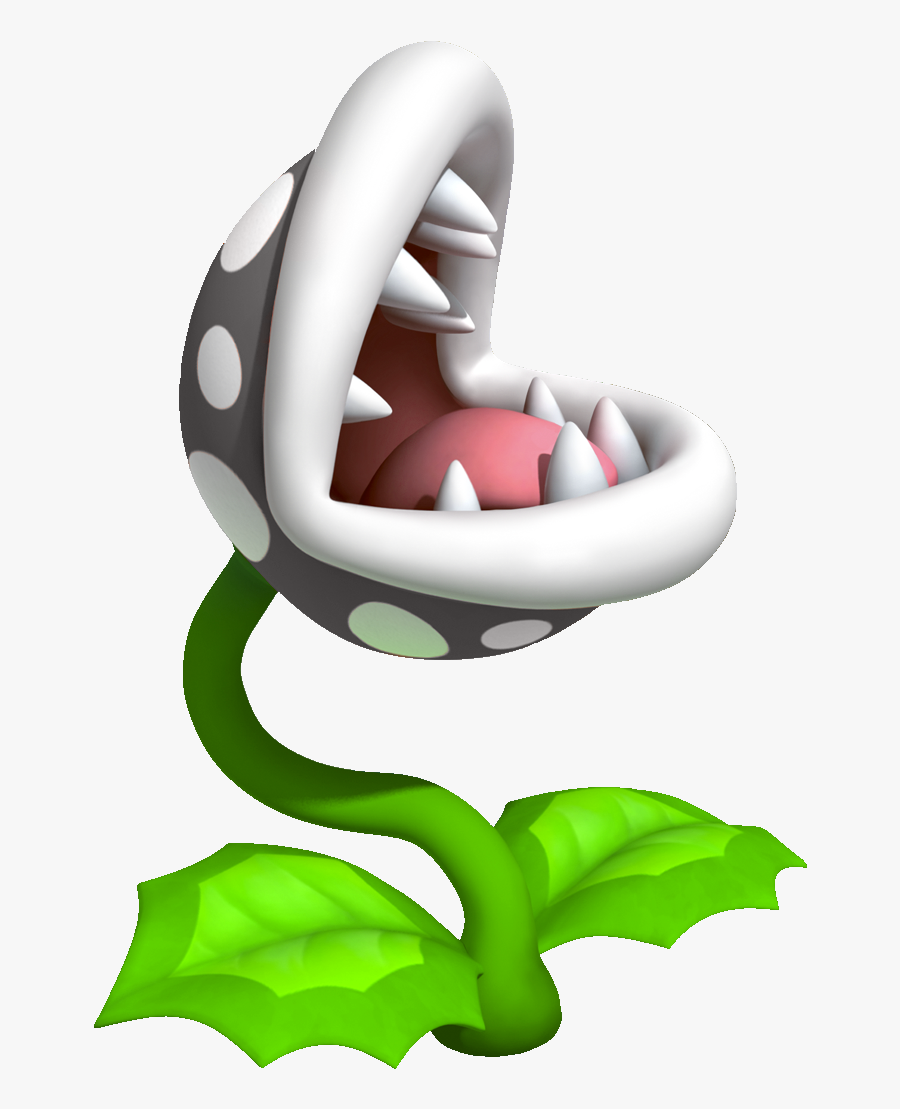 Inky Piranha Plants Are Black Piranha Plants - Super Mario Venus Fly Trap, Transparent Clipart