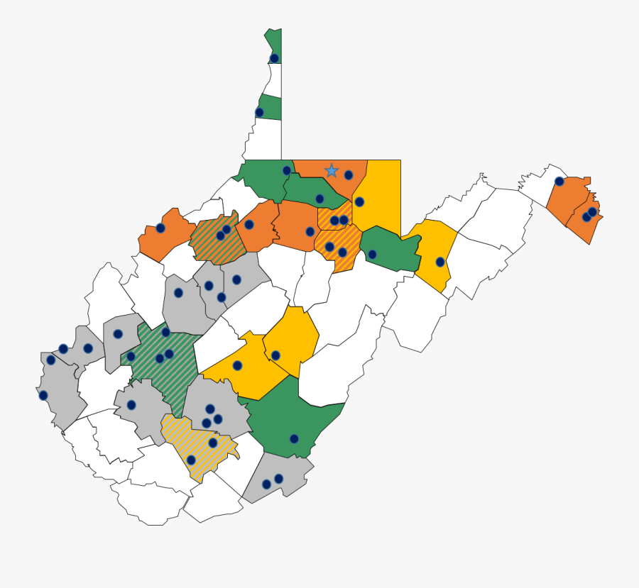 Wvu- Wv Piccs Clinics Locations Around The State Of - Map, Transparent Clipart