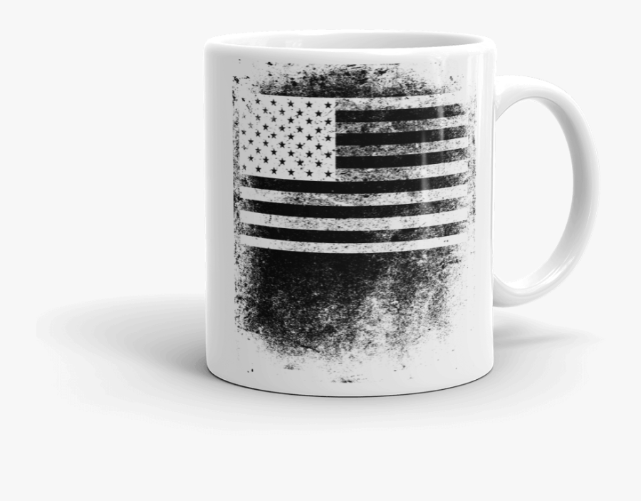 White American Flag Png -coffee Mug With Black And - Flag Of The United States, Transparent Clipart