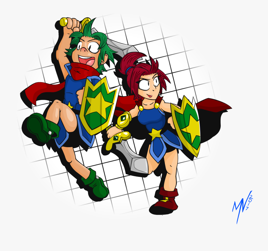 Wonder Boy The Dragon"s Trap Girl - Wonder Boy Girl Art, Transparent Clipart