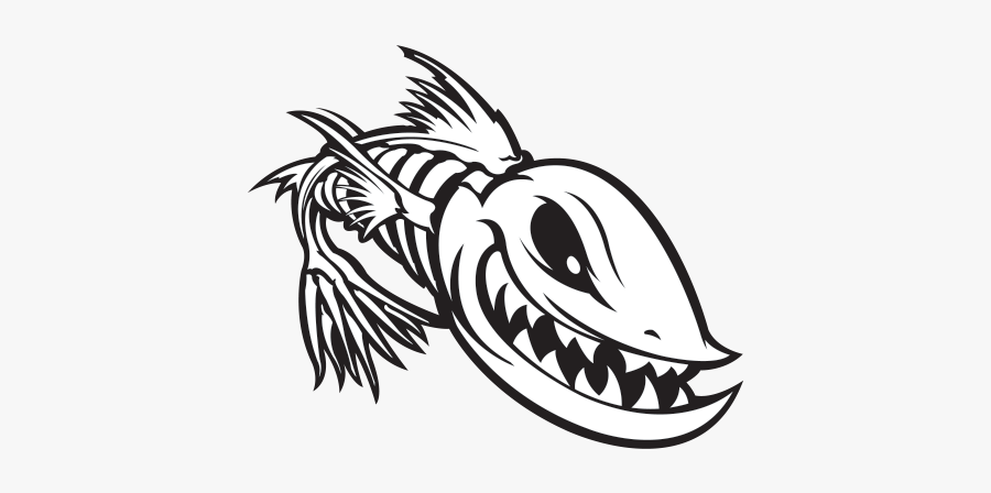 Paper Decal Sticker Walleye Fishing - Fishing Fish Skeleton Logo, Transparent Clipart