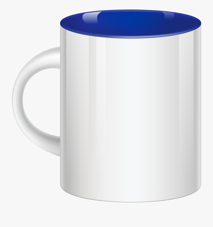 White Blue Cup Png Clipart - Mug, Transparent Clipart