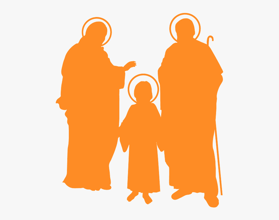 Silhueta Jesus E Maria, Transparent Clipart