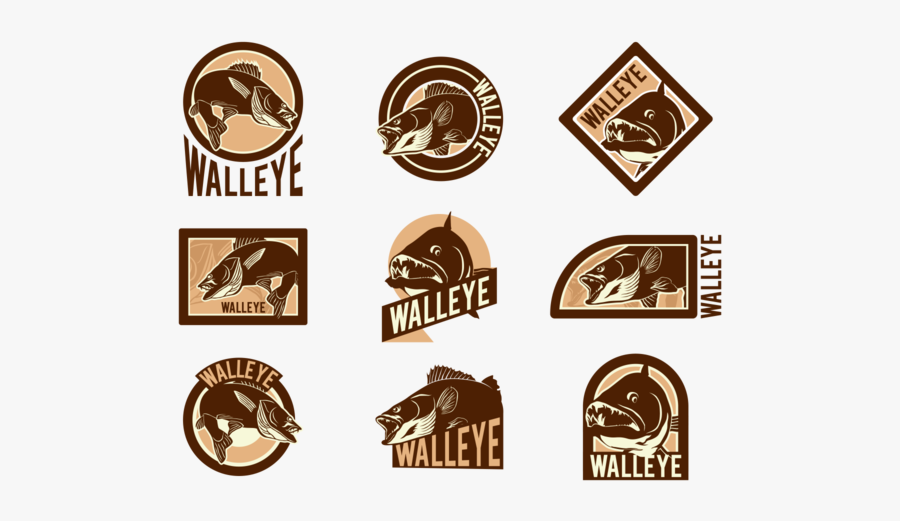 Walleye Logo Vector, Transparent Clipart