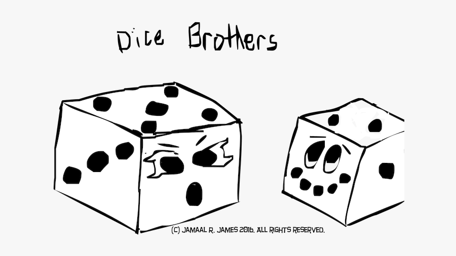 Clip Art Brothers Created By Cartoonist - Dice, Transparent Clipart