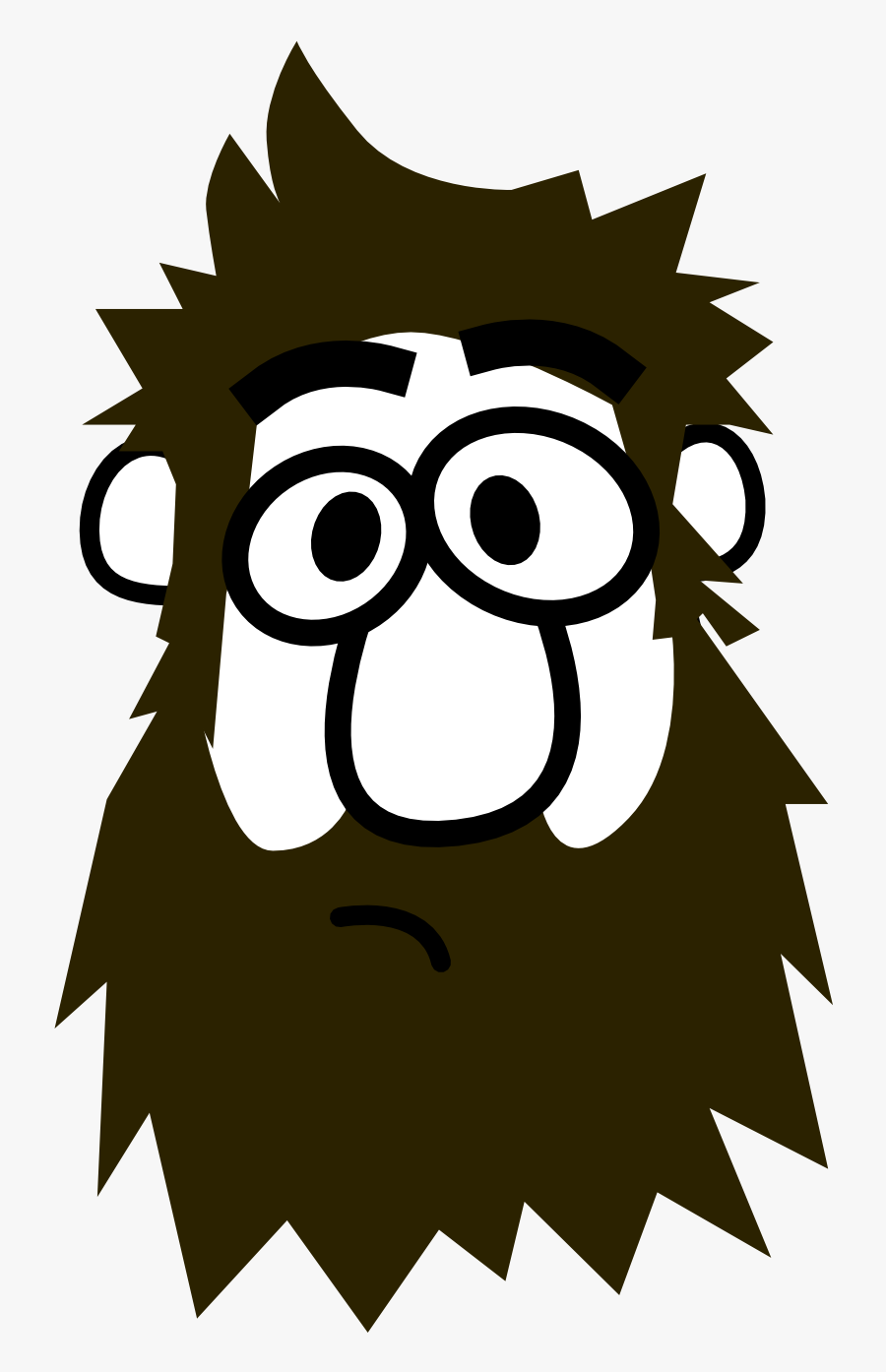 Miutopia Barbudo Black White Line Art 999px - Cartoon With A Beard, Transparent Clipart