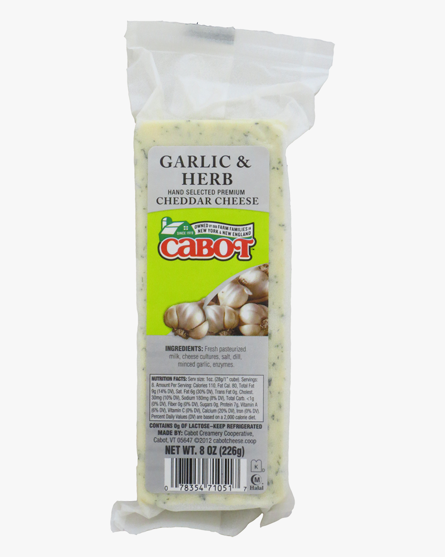 Cabot Cheese Garlic & Herb / Parchment - Cabot Parchment Cheddar, Transparent Clipart