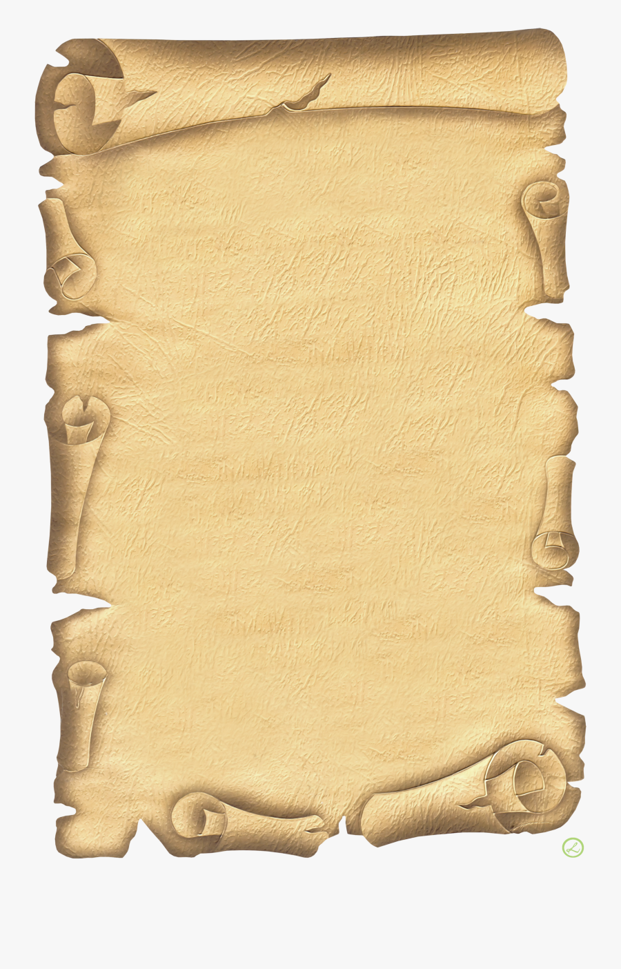 Old Paper Border, Transparent Clipart