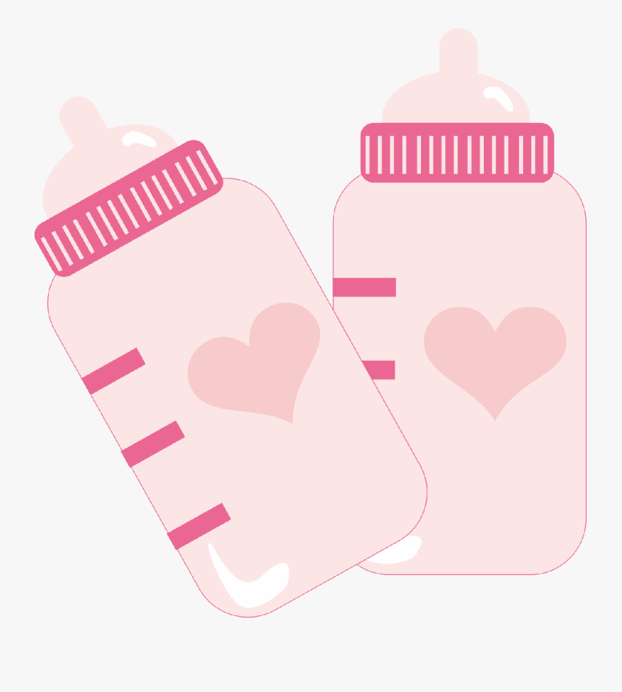 Cartoon Baby Bottle Pink, Transparent Clipart