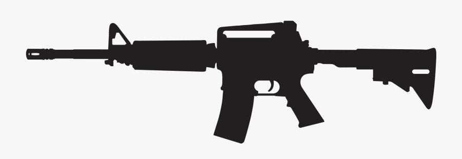 Colt At Getdrawings Com - Assault Rifle Silhouette Png, Transparent Clipart