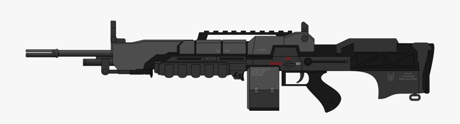 Download And Use Machine Gun Png Image - Futuristic Light Machine Gun, Transparent Clipart