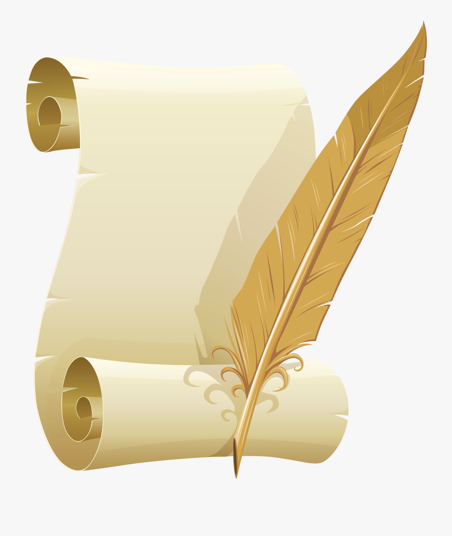 Clip Art Paper And Quill Clipart - Old Paper, Transparent Clipart