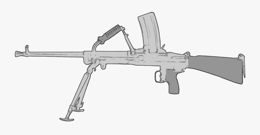 Machine Gun Png - Vz 52, Transparent Clipart