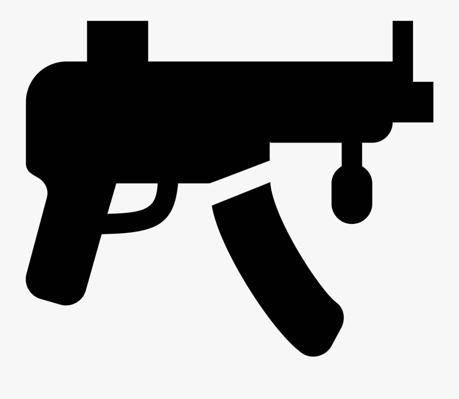Submachine Gun Computer Icons Firearm - Machine Gun Cartoon Transparent, Transparent Clipart