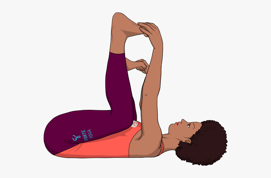 Clip Art Forte - Yoga Positions Happy Baby, Transparent Clipart