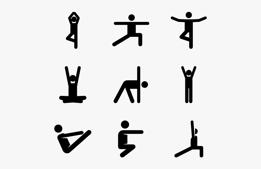 Yoga Pictograms - Yoga Pose Icon, Transparent Clipart