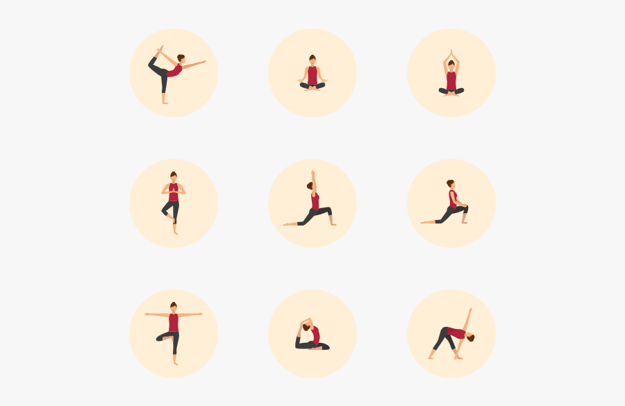 Yoga Poses - Free Icons Yoga Poses, Transparent Clipart